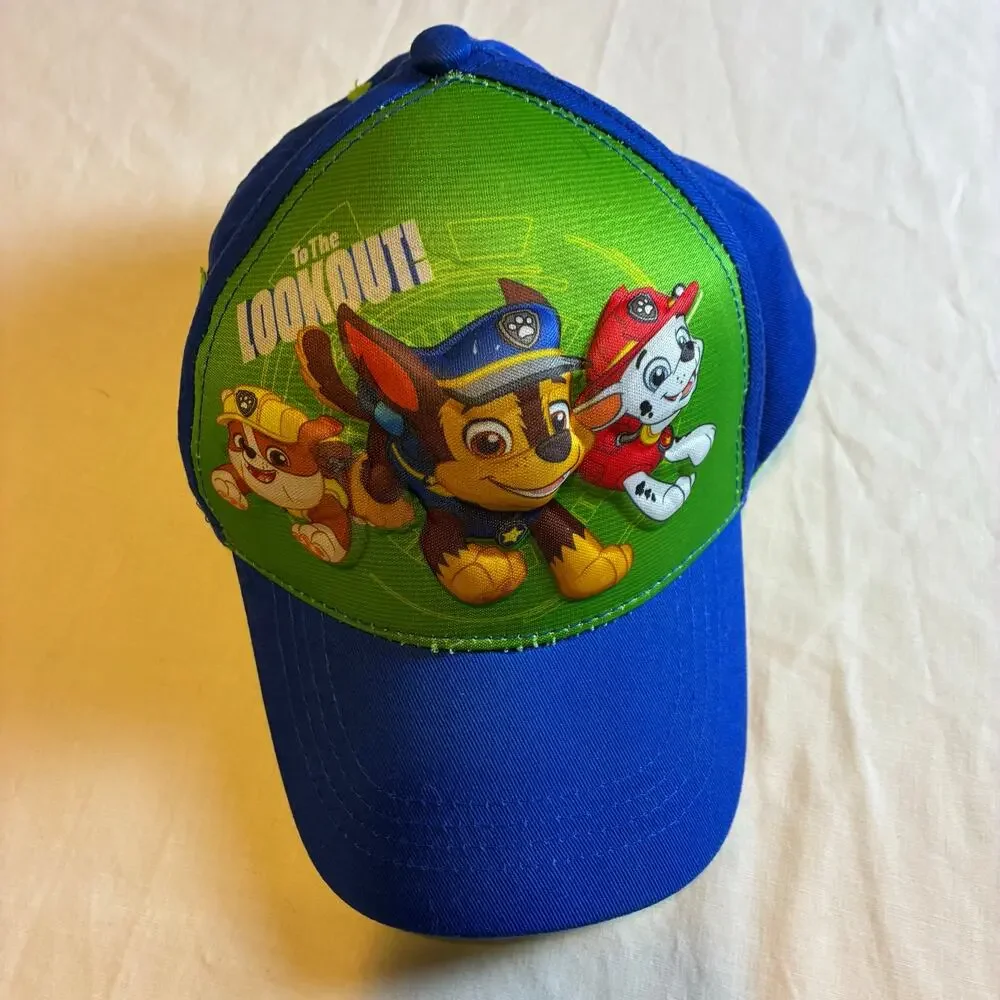 Paw Patrol Toddler Baseball Cap Chase Marshall Rubble Nickelodeon Blue Green Hat
